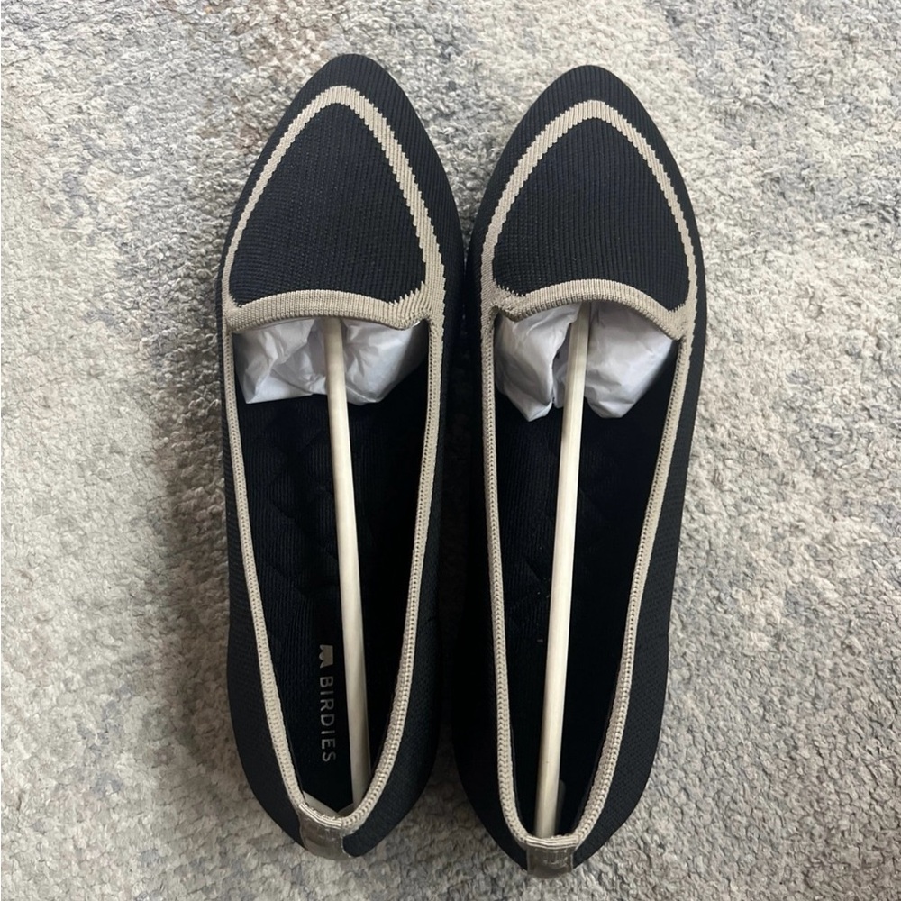 Birdies The Blackbird Black and Cream Loafers